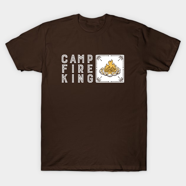 Campfire King (Light on Dark) T-Shirt by FITmedia